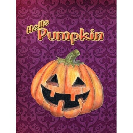 Carolines Treasures Carolines Treasures SB3017CHF Hello Pumpkin Halloween Flag Canvas House Size SB3017CHF
